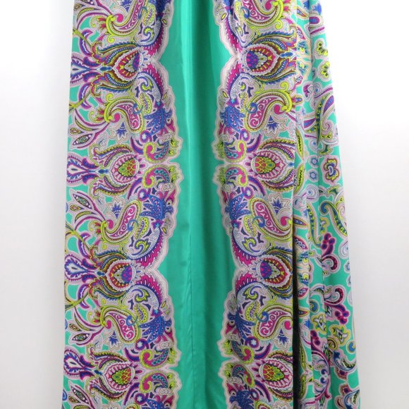 Tibi 100% Silk Paisley Maxi Dress Size 4 - Picture 9 of 12